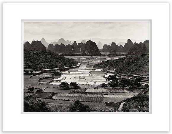 Rice Paddies and Karst Mountains, China [this area is all under water due to the 3 Gorges Damn]